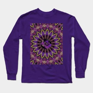 Psychedelic purple sunflower Long Sleeve T-Shirt